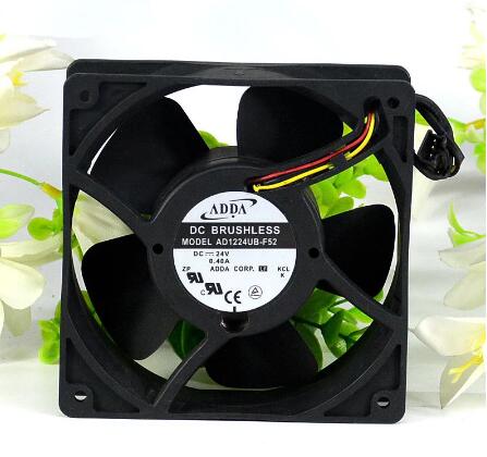 Original ADDA AD1224UB-F52 Cooling Fan 24V 0.4A 9.6W 3wires AD1224UB-F52 Fans